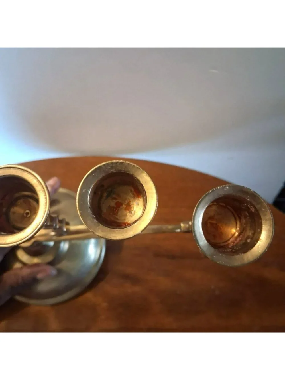 Vintage Chanukah Hanukkah Brass Seven-Branch Menorah Candleabra Candle Holder